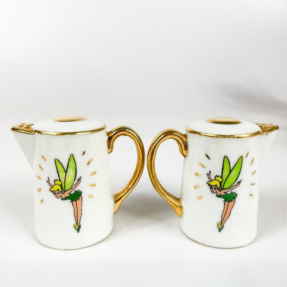 Walt Disney Productions Disneyland Castle Tinker Bell Teapot Salt & Pepper Shake - Picture 3 of 6